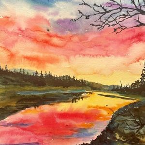 Original watercolor painting